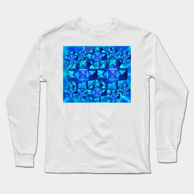 Diamonds - blue diamond precious stone Long Sleeve T-Shirt by Artonmytee